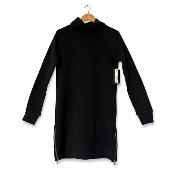 Funnel-Neck Sweatshirt Dress - Picture 2 of 8